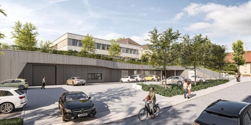 Oben Schule, unten Lebensmittelmarkt: Kombi-Lösung für neue Ortsmitte