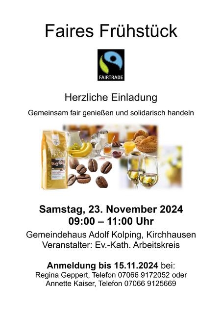 Drittes Faires Frühstück in Kirchhausen: Fair genießen und solidarisch handeln