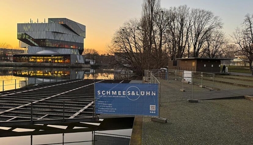 Bauarbeiten an der Heilbronner Neckarbühne