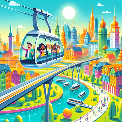 Seilbahn zum geplanten KI-Park in Heilbronn