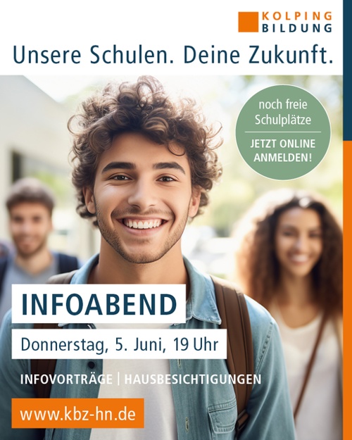 Kolping Bildung, Infoabend: Noch wenige Schulplätze frei!